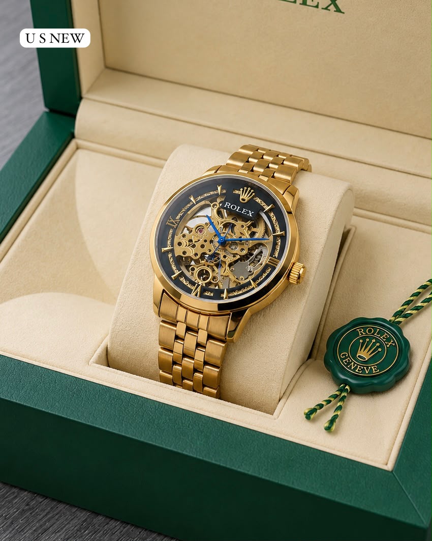 ROLEX Luxury Skeleton Automatic Stainless Steel