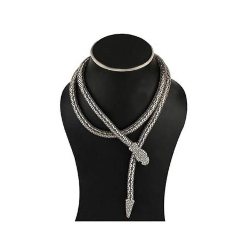 Snake Viper Round  Necklace