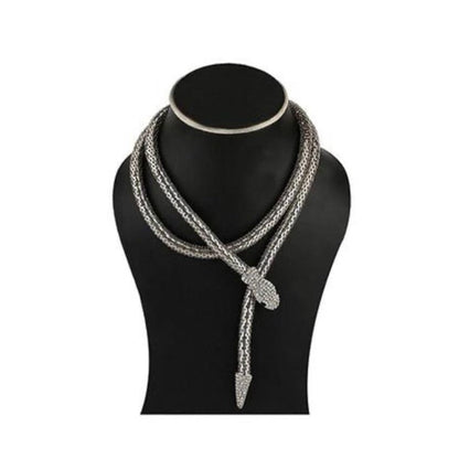 Snake Viper Round  Necklace