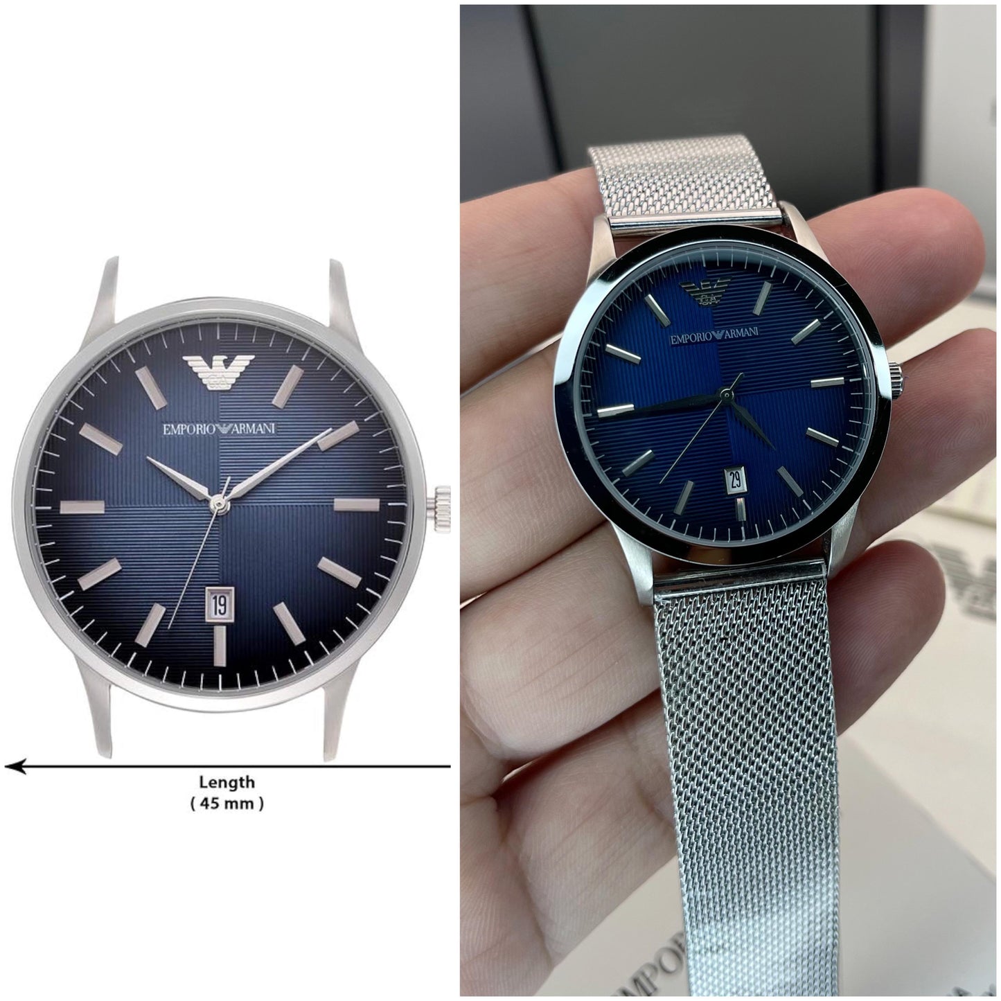 Classic Round Japan Quartz mens watch