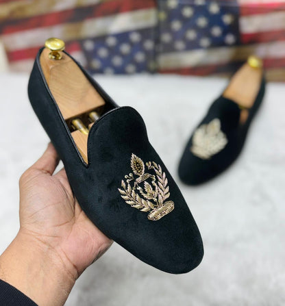 Handmade Embroidered Loafer shoes