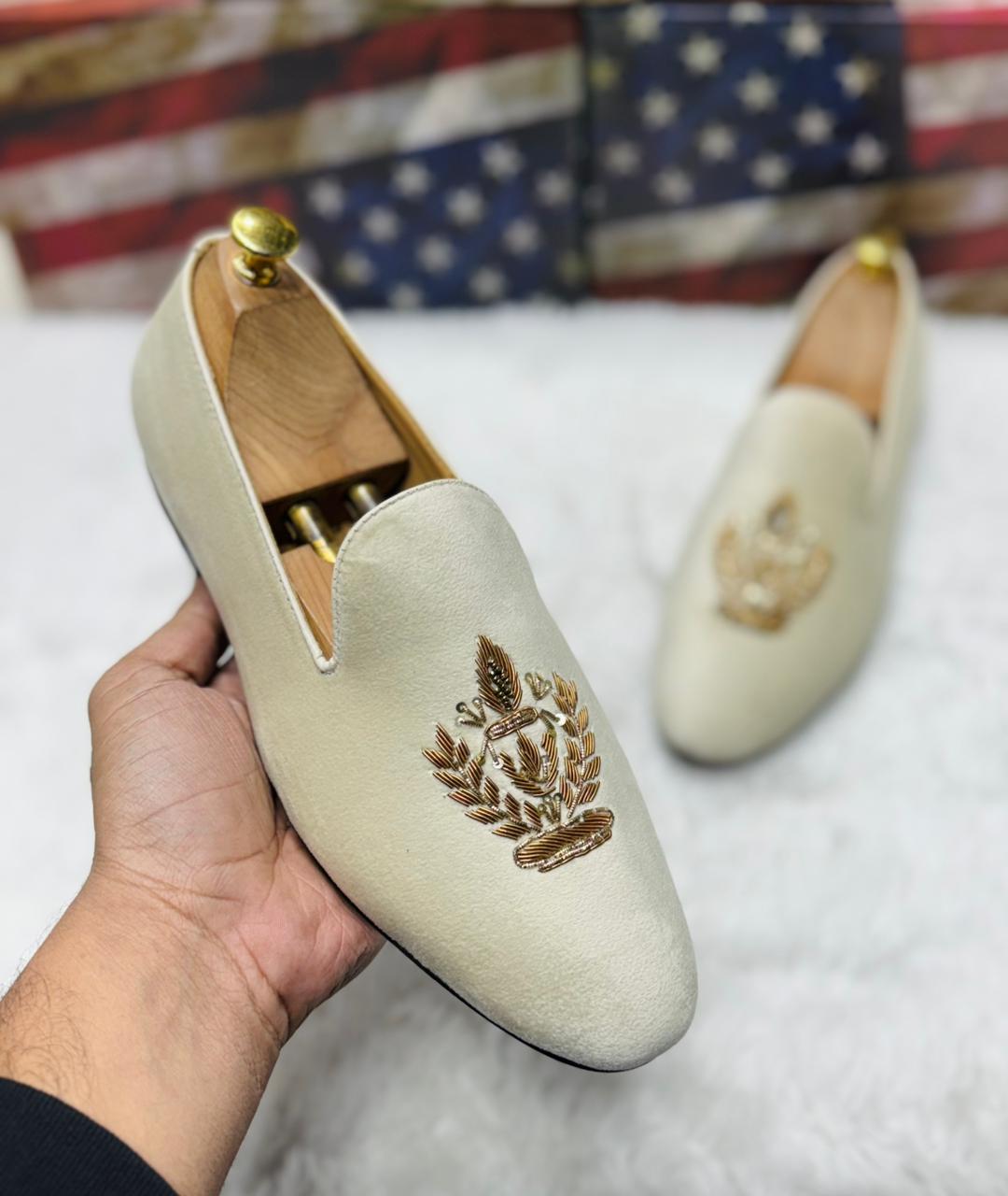 Handmade Embroidered Loafer shoes