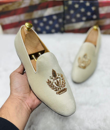 Handmade Embroidered Loafer shoes