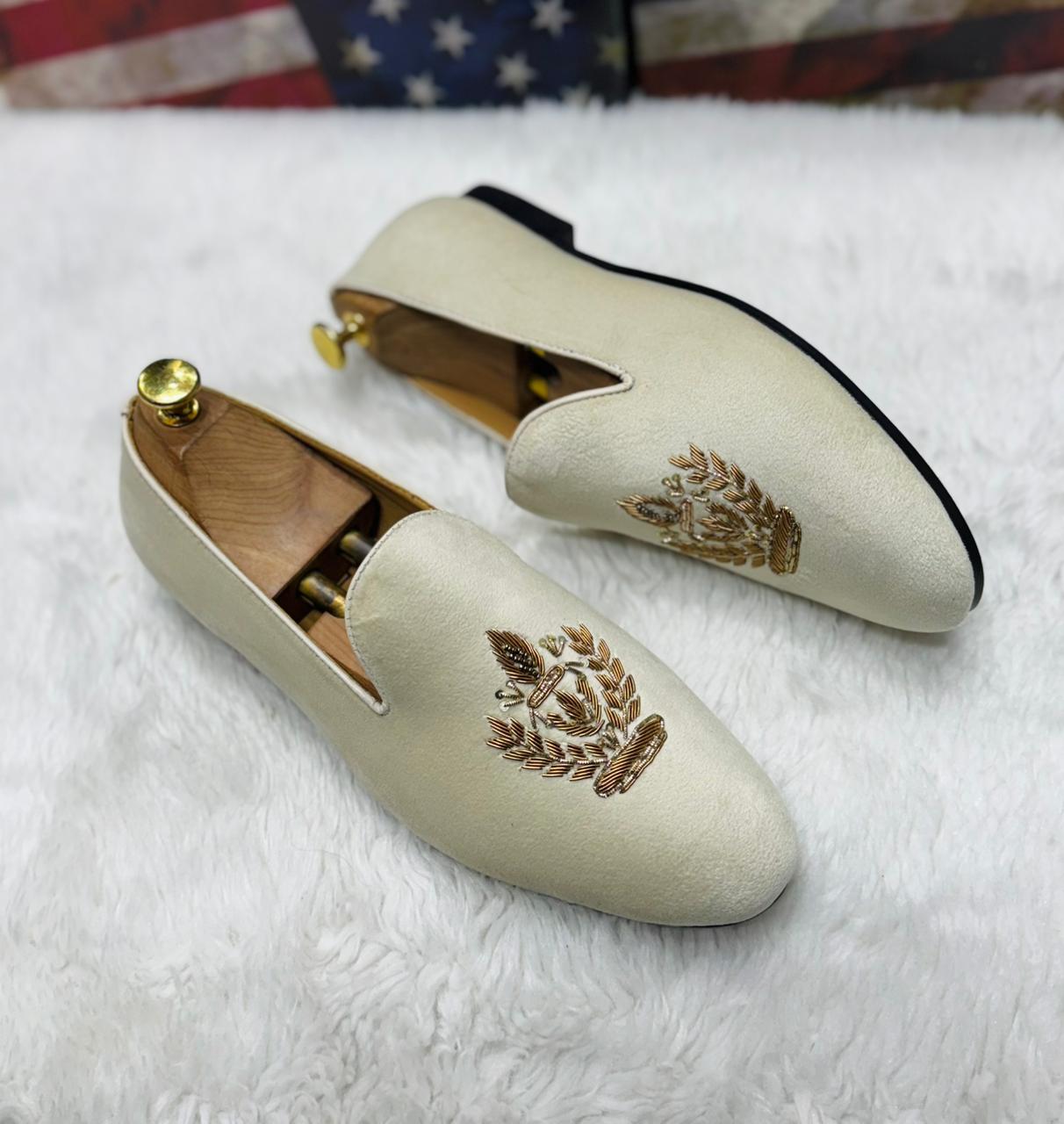 Handmade Embroidered Loafer shoes