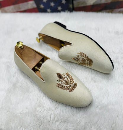 Handmade Embroidered Loafer shoes