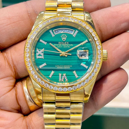 Luxury rlx Gold Diamond Men's watch