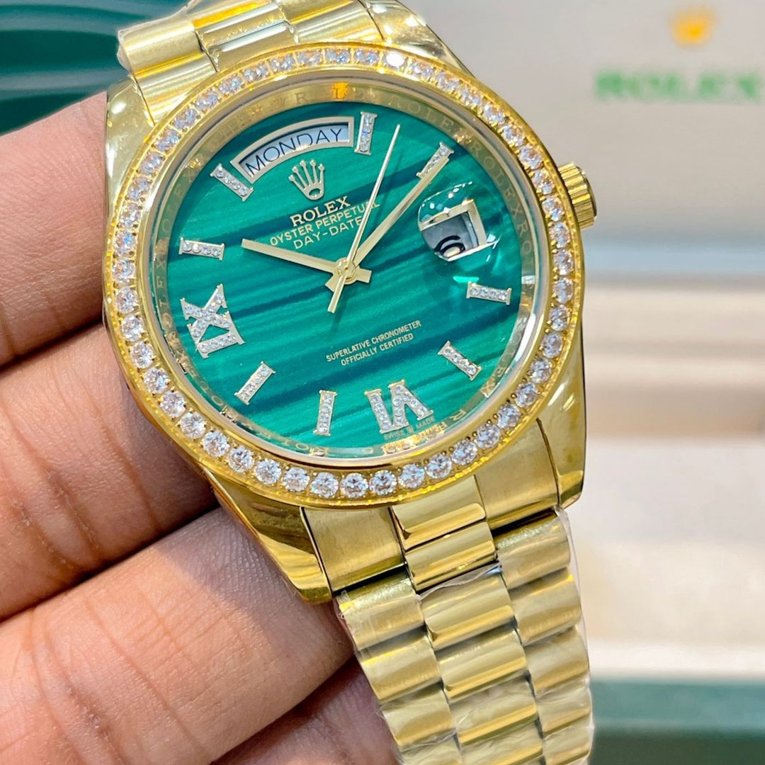 Luxury rlx Gold Diamond Men's watch