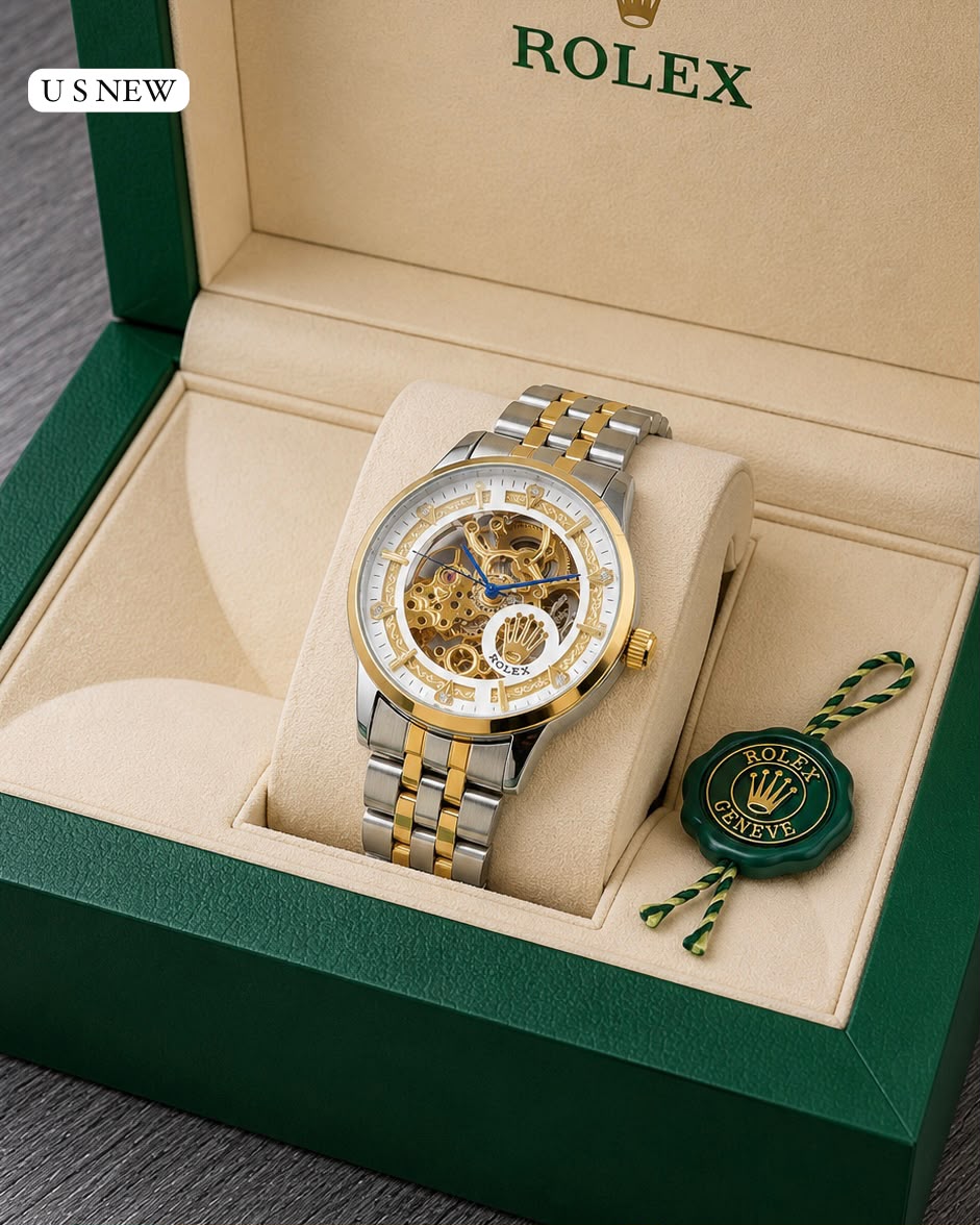 ROLEX Luxury Skeleton Automatic Stainless Steel
