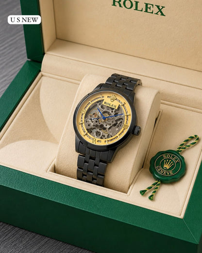 ROLEX Luxury Skeleton Automatic Stainless Steel