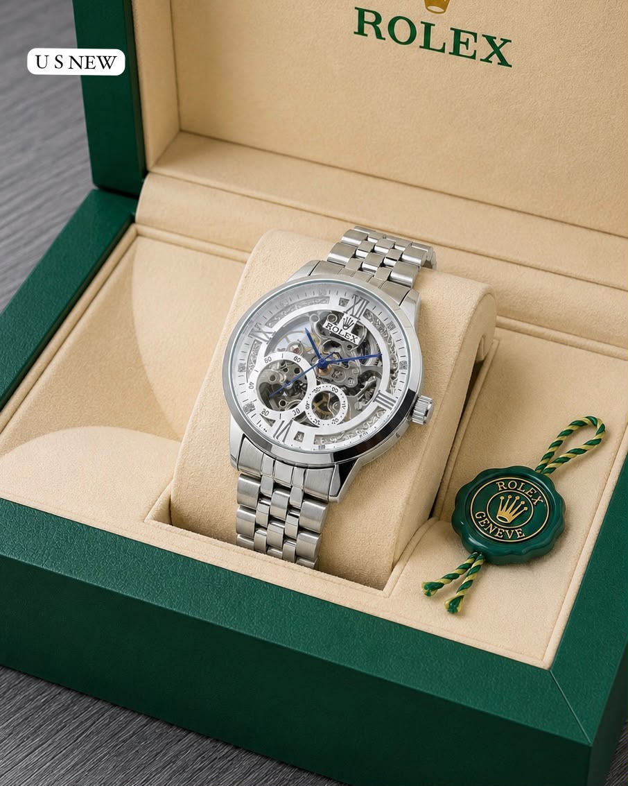 ROLEX Luxury Skeleton Automatic Stainless Steel