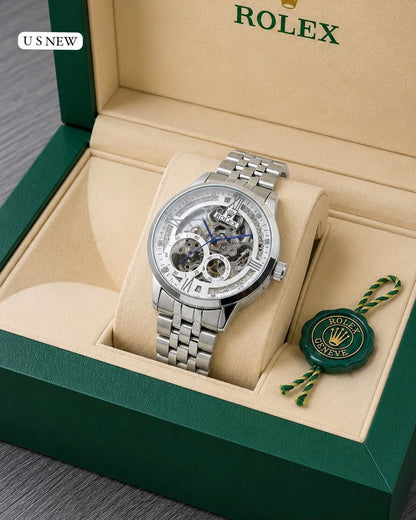 ROLEX Luxury Skeleton Automatic Stainless Steel