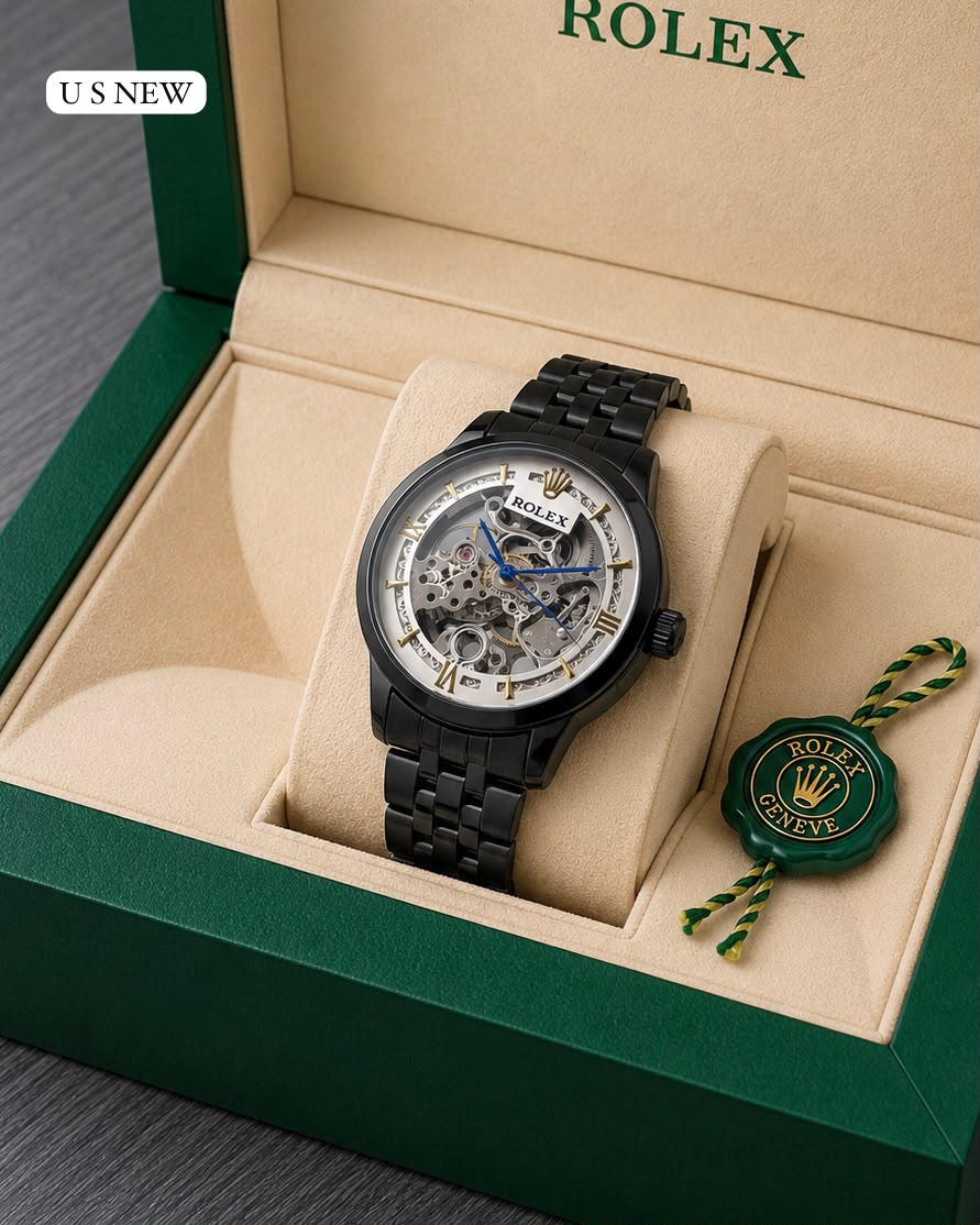 ROLEX Luxury Skeleton Automatic Stainless Steel