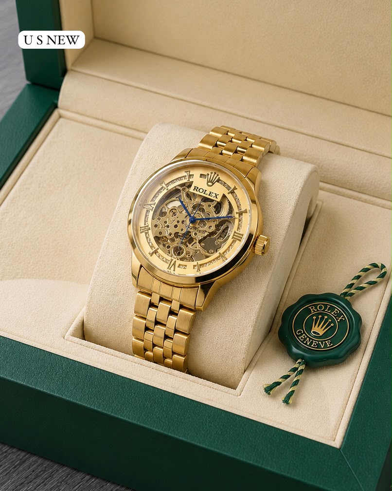 ROLEX Luxury Skeleton Automatic Stainless Steel