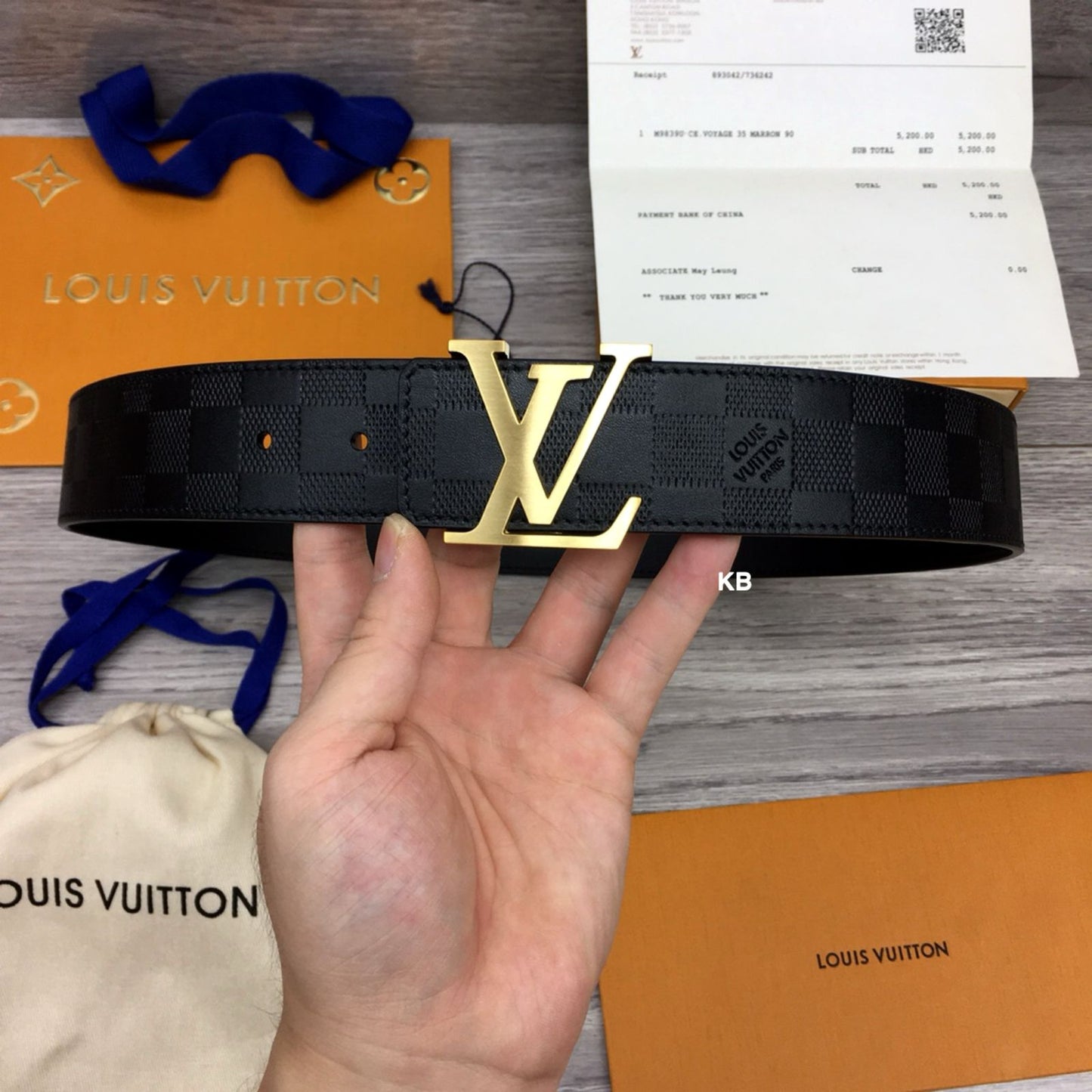 LOUIS VUITTON DAMIER INFINI INFINI BELT