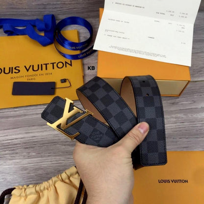 Louis Vuitton BLACK GRID BELT
