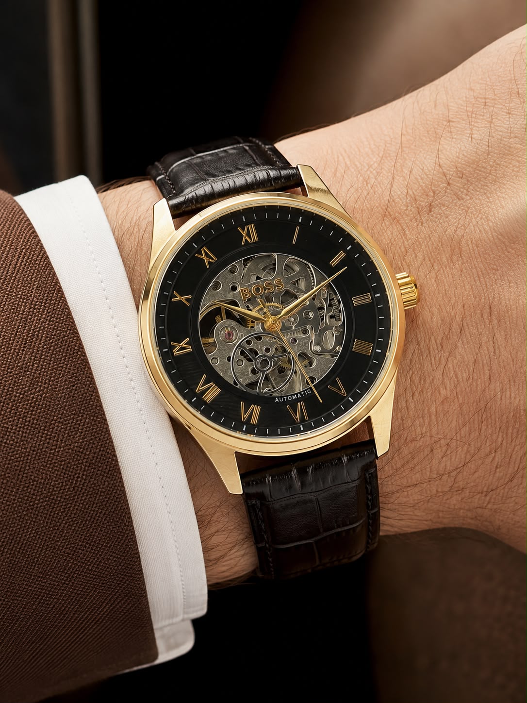 BOSS Automatic Skeleton Watch