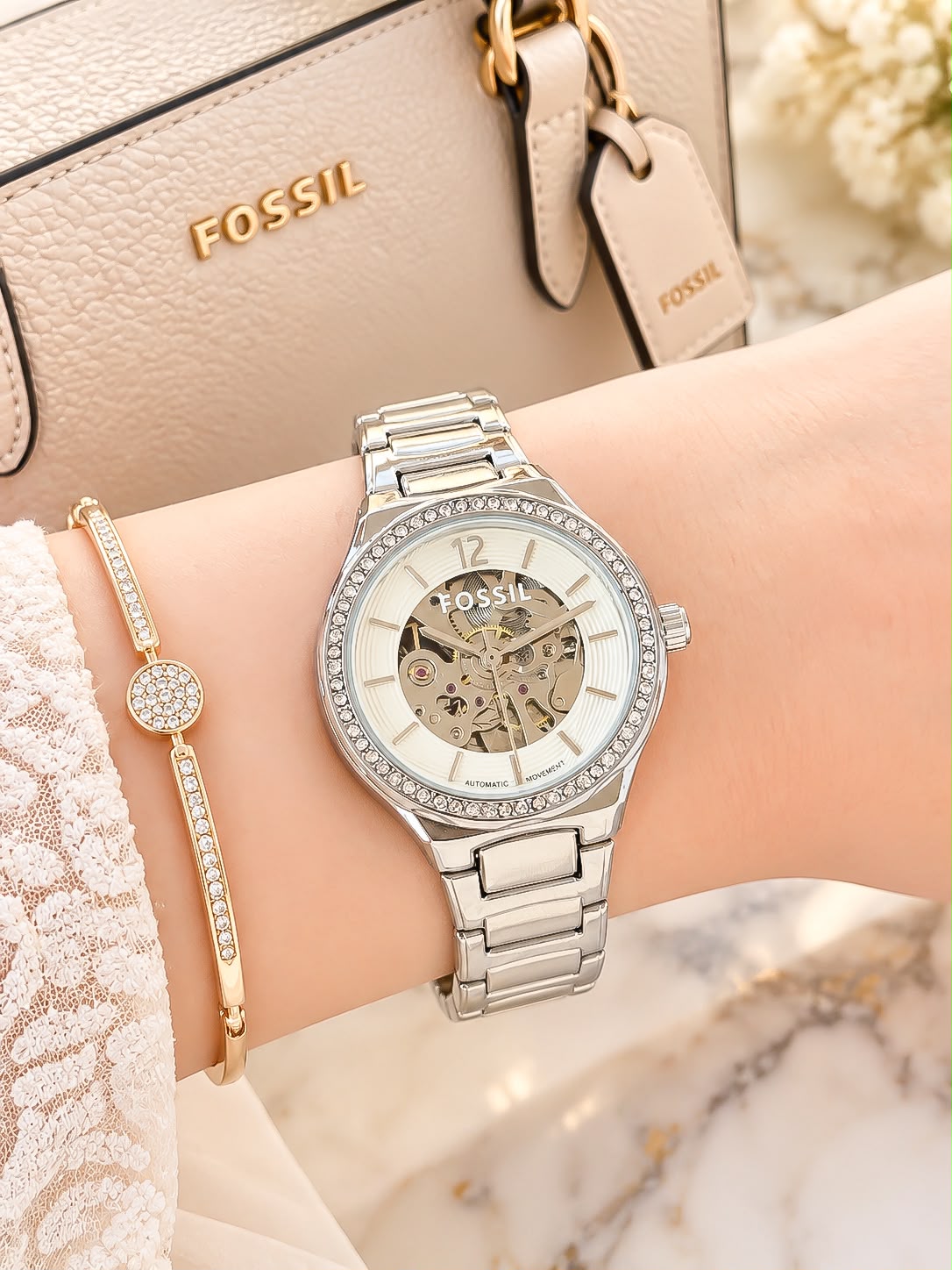 Fossil Ladies Automatic Skeleton Watch