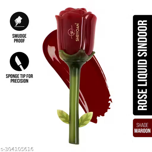 Shryoan Rose Liquid Smudge Proof &amp; Waterproof Maroon Sindoor