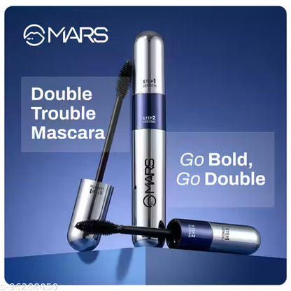 MARS 2in1 Volumizing and Lengthening Long Lasting MARS Mascara 15 ml (Black