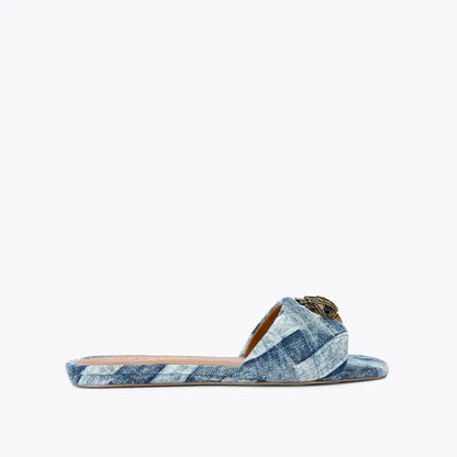 Square toe crystal flats