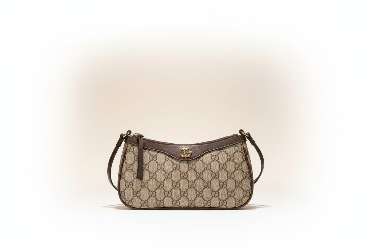 GG Monogram Mini Shoulder Bag in Canvas & Leather Trim