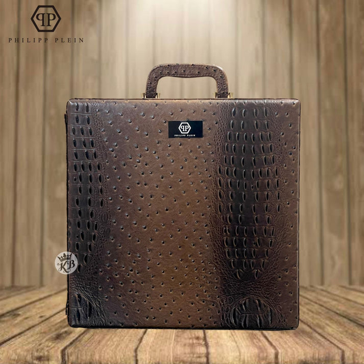 Pp Croc Leather Whisky Case - AmazingBaba
