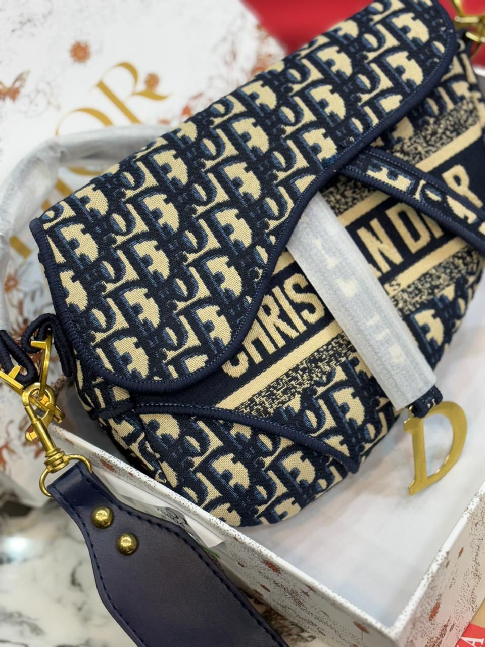 Luxury dior saddle bag