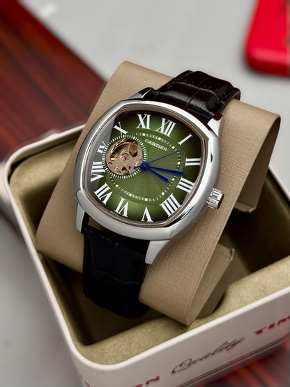 Cartier-inspired Automatic Skeleton Watch