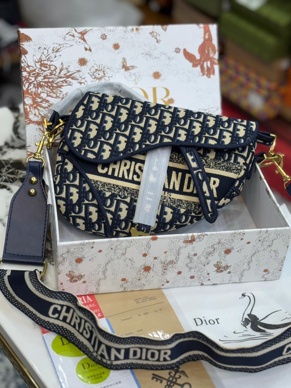 Luxury dior saddle bag