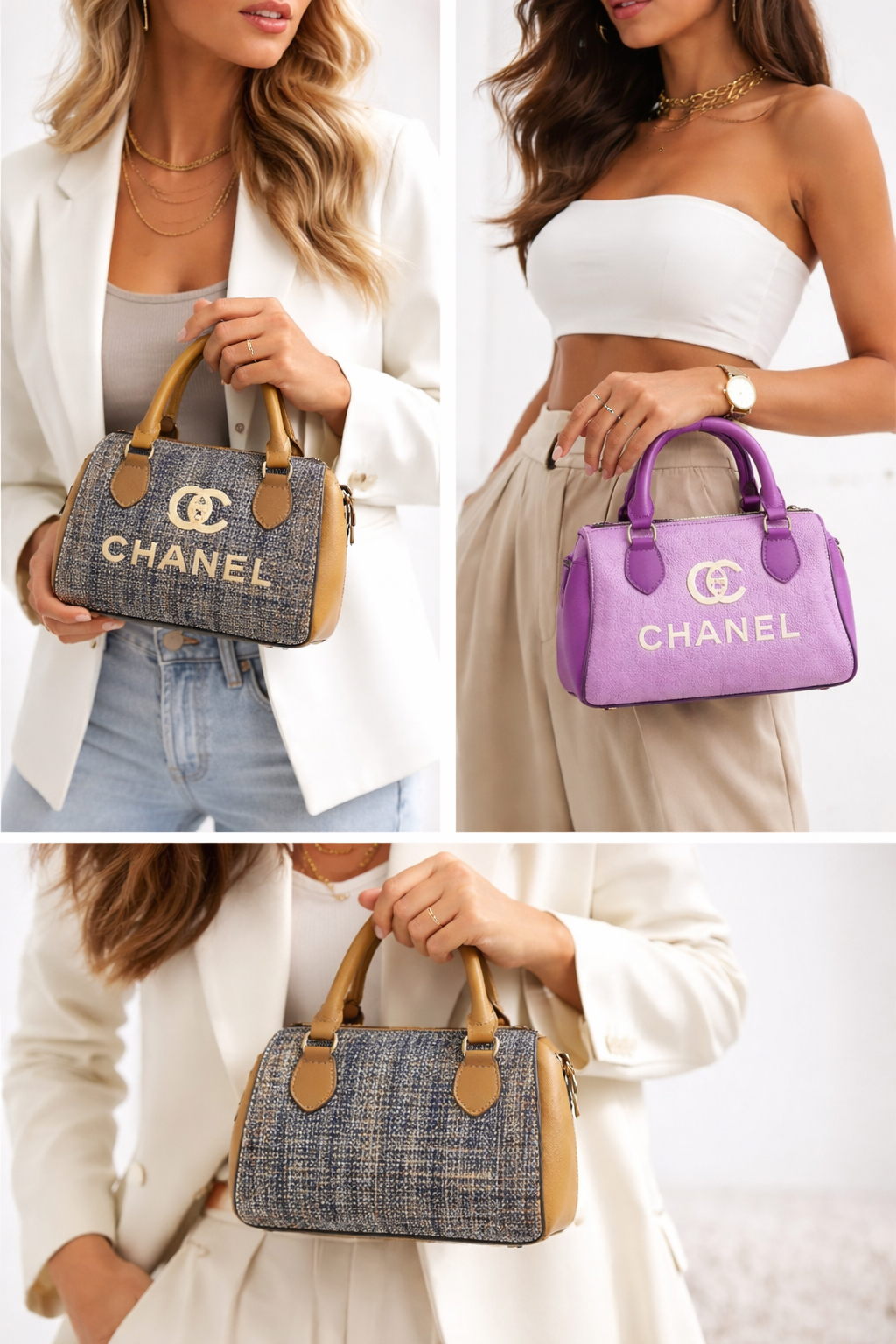 Luxury CNL Tweed Mini Handbag