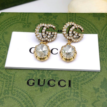 Amazing gc double g crystal earrings