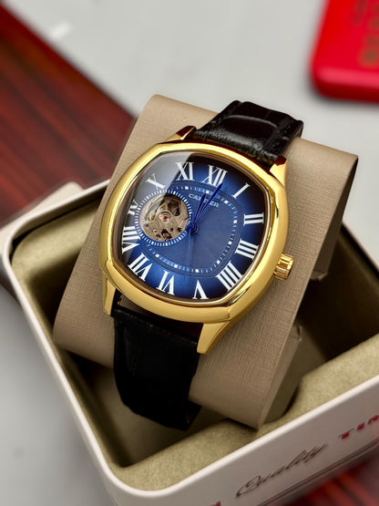 Cartier-inspired Automatic Skeleton Watch