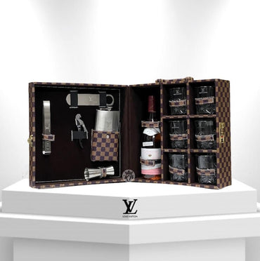 MB Crocodile Leather Whisky Case - AmazingBaba