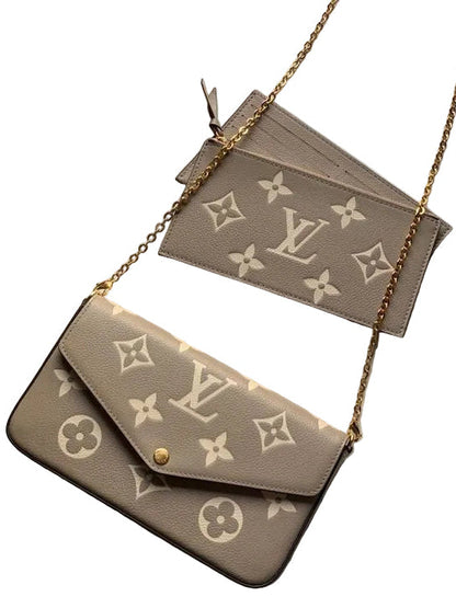 LV Empreinte Monogram Giant Felicie Pochette Tourterelle Creme