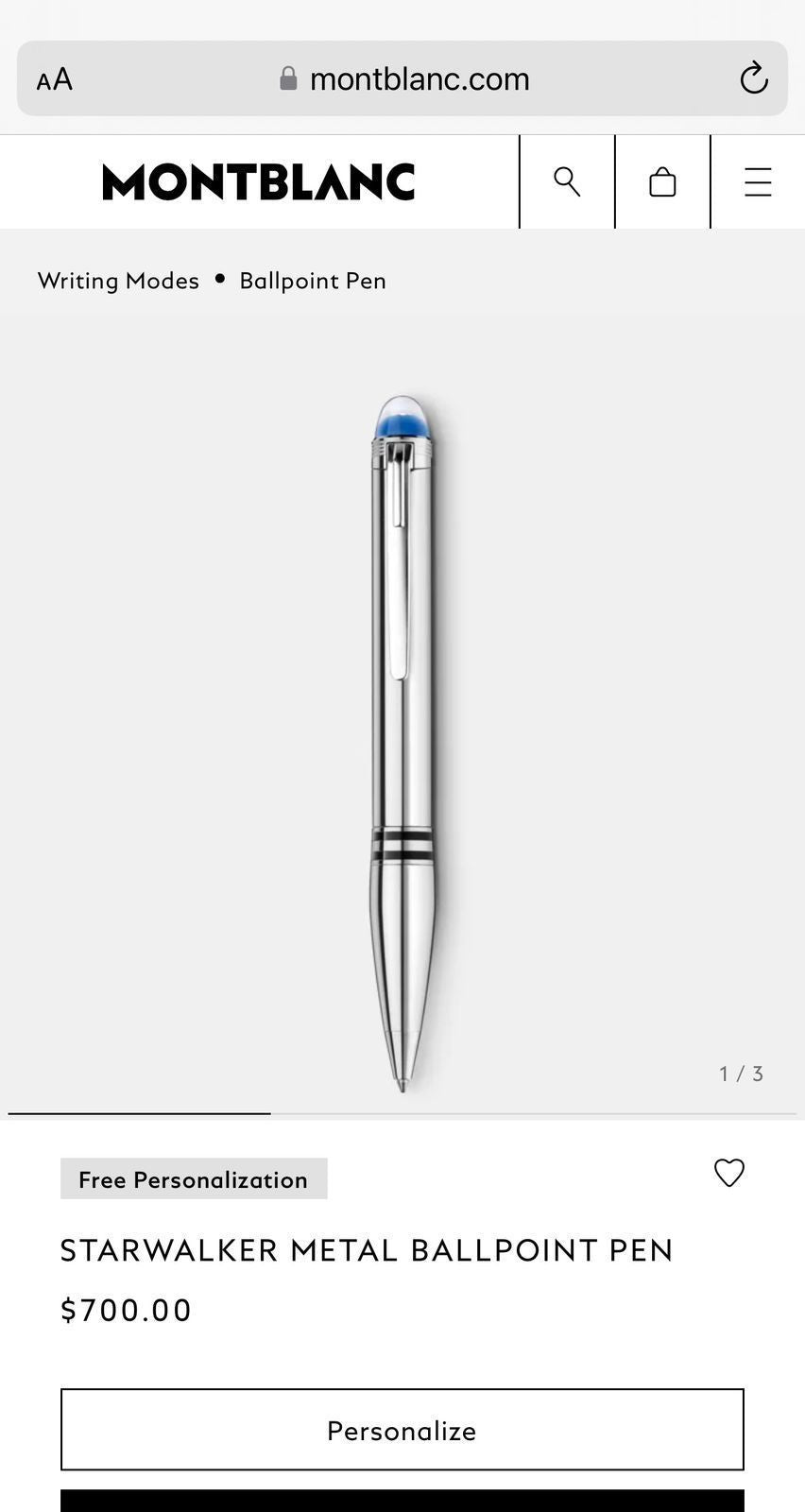 Platinum Coated pen