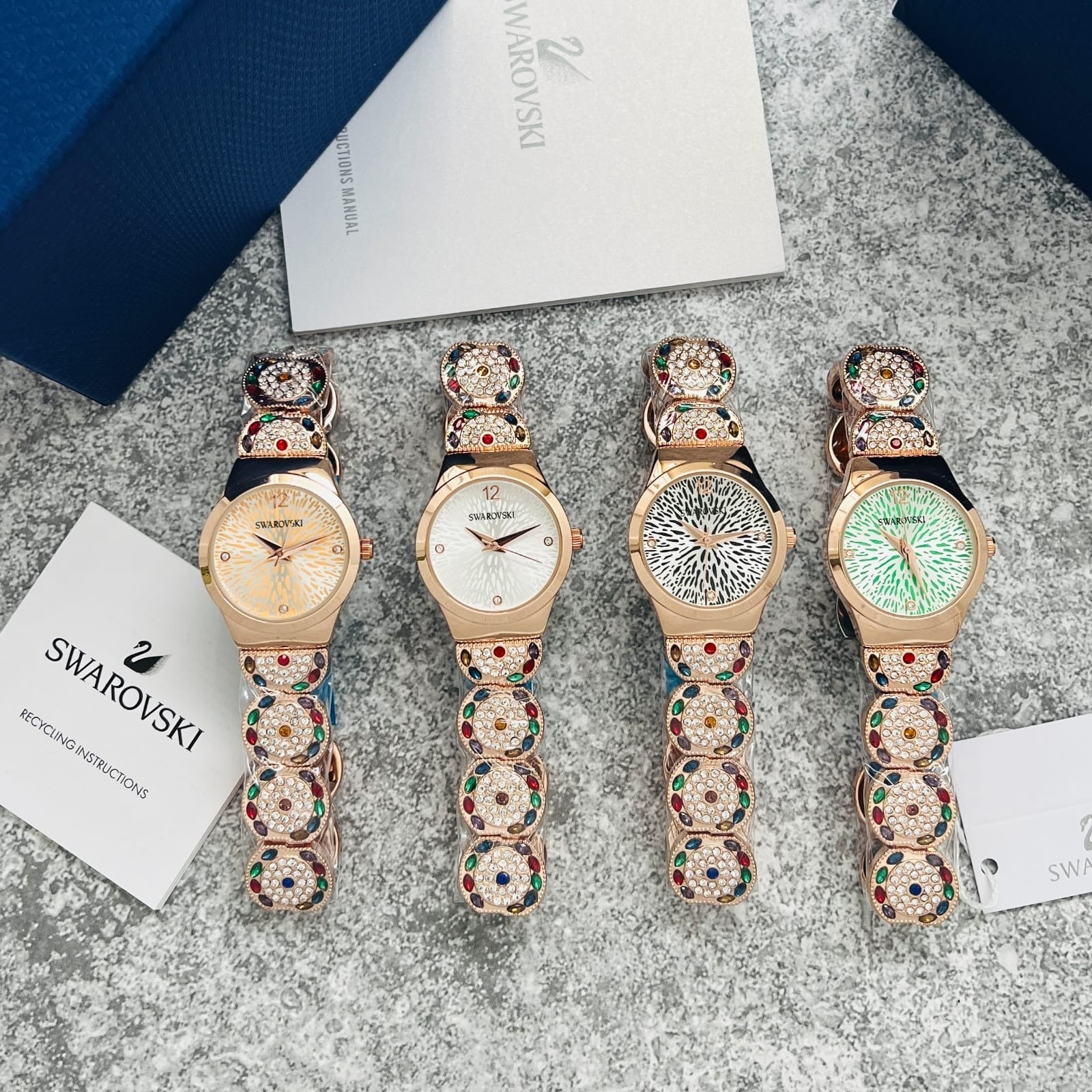 Swrwski premium gleaming watch - AmazingBaba