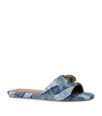 Square toe crystal flats